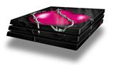 Vinyl Decal Skin Wrap compatible with Sony PlayStation 4 Pro Console Barbwire Heart Hot Pink (PS4 NOT INCLUDED)