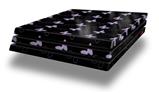 Vinyl Decal Skin Wrap compatible with Sony PlayStation 4 Pro Console Pastel Butterflies Purple on Black (PS4 NOT INCLUDED)