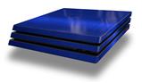 Vinyl Decal Skin Wrap compatible with Sony PlayStation 4 Pro Console Simulated Brushed Metal Blue (PS4 NOT INCLUDED)