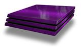 Vinyl Decal Skin Wrap compatible with Sony PlayStation 4 Pro Console Simulated Brushed Metal Purple (PS4 NOT INCLUDED)