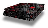 Vinyl Decal Skin Wrap compatible with Sony PlayStation 4 Pro Console Twisted Garden Gray and Red (PS4 NOT INCLUDED)