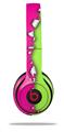 WraptorSkinz Skin Decal Wrap compatible with Beats Solo 2 and Solo 3 Wireless Headphones Ripped Colors Hot Pink Neon Green Skin Only (HEADPHONES NOT INCLUDED)