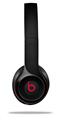 WraptorSkinz Skin Decal Wrap compatible with Beats Solo 2 and Solo 3 Wireless Headphones Solids Collection Color Black Skin Only (HEADPHONES NOT INCLUDED)