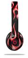 WraptorSkinz Skin Decal Wrap compatible with Beats Solo 2 and Solo 3 Wireless Headphones Metal Flames Red Skin Only (HEADPHONES NOT INCLUDED)