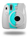 WraptorSkinz Skin Decal Wrap compatible with Fujifilm Mini 8 Camera Ripped Colors Neon Teal Gray (CAMERA NOT INCLUDED)