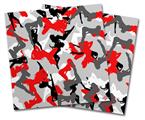Vinyl Craft Cutter Designer 12x12 Sheets Sexy Girl Silhouette Camo Red - 2 Pack