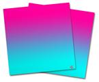 Vinyl Craft Cutter Designer 12x12 Sheets Smooth Fades Neon Teal Hot Pink - 2 Pack
