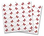 Vinyl Craft Cutter Designer 12x12 Sheets Pastel Butterflies Red on White - 2 Pack