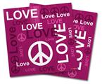 Vinyl Craft Cutter Designer 12x12 Sheets Love and Peace Hot Pink - 2 Pack