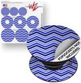 Decal Style Vinyl Skin Wrap 3 Pack for PopSockets Zig Zag Blues (POPSOCKET NOT INCLUDED)
