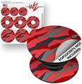 Decal Style Vinyl Skin Wrap 3 Pack for PopSockets Camouflage Red (POPSOCKET NOT INCLUDED)