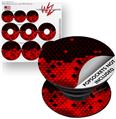 Decal Style Vinyl Skin Wrap 3 Pack for PopSockets HEX Red (POPSOCKET NOT INCLUDED)