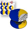 Decal Style Vinyl Skin Wrap 3 Pack for PopSockets Ripped Colors Blue Yellow (POPSOCKET NOT INCLUDED)