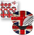 Decal Style Vinyl Skin Wrap 3 Pack for PopSockets Painted Faded and Cracked Union Jack British Flag (POPSOCKET NOT INCLUDED)