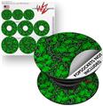 Decal Style Vinyl Skin Wrap 3 Pack for PopSockets Scattered Skulls Green (POPSOCKET NOT INCLUDED)