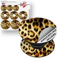 Decal Style Vinyl Skin Wrap 3 Pack for PopSockets Fractal Fur Leopard (POPSOCKET NOT INCLUDED)