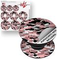 Decal Style Vinyl Skin Wrap 3 Pack for PopSockets WraptorCamo Digital Camo Pink (POPSOCKET NOT INCLUDED)