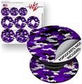 Decal Style Vinyl Skin Wrap 3 Pack for PopSockets WraptorCamo Digital Camo Purple (POPSOCKET NOT INCLUDED)