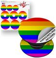 Decal Style Vinyl Skin Wrap 3 Pack for PopSockets Rainbow Stripes (POPSOCKET NOT INCLUDED)