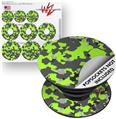Decal Style Vinyl Skin Wrap 3 Pack for PopSockets WraptorCamo Old School Camouflage Camo Lime Green (POPSOCKET NOT INCLUDED)