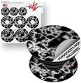 Decal Style Vinyl Skin Wrap 3 Pack for PopSockets Electrify White (POPSOCKET NOT INCLUDED)