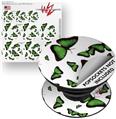 Decal Style Vinyl Skin Wrap 3 Pack for PopSockets Butterflies Green (POPSOCKET NOT INCLUDED)