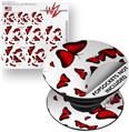Decal Style Vinyl Skin Wrap 3 Pack for PopSockets Butterflies Red (POPSOCKET NOT INCLUDED)