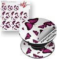 Decal Style Vinyl Skin Wrap 3 Pack for PopSockets Butterflies Purple (POPSOCKET NOT INCLUDED)