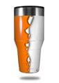 Skin Decal Wrap for Walmart Ozark Trail Tumblers 40oz Ripped Colors Orange White (TUMBLER NOT INCLUDED)