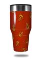 Skin Decal Wrap for Walmart Ozark Trail Tumblers 40oz Anchors Away Red Dark (TUMBLER NOT INCLUDED)