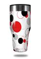 Skin Decal Wrap for Walmart Ozark Trail Tumblers 40oz Lots of Dots Red on White (TUMBLER NOT INCLUDED)