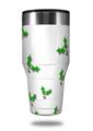 Skin Decal Wrap for Walmart Ozark Trail Tumblers 40oz Christmas Holly Leaves on White (TUMBLER NOT INCLUDED)