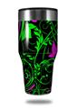 Skin Decal Wrap for Walmart Ozark Trail Tumblers 40oz Twisted Garden Green and Hot Pink (TUMBLER NOT INCLUDED)