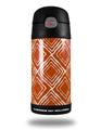 Skin Decal Wrap for Thermos Funtainer 12oz Bottle Wavey Burnt Orange (BOTTLE NOT INCLUDED)