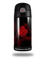 Skin Decal Wrap for Thermos Funtainer 12oz Bottle Oriental Dragon Red on Black (BOTTLE NOT INCLUDED)