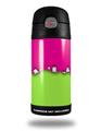 Skin Decal Wrap for Thermos Funtainer 12oz Bottle Ripped Colors Hot Pink Neon Green (BOTTLE NOT INCLUDED)