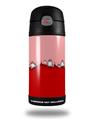 Skin Decal Wrap for Thermos Funtainer 12oz Bottle Ripped Colors Pink Red (BOTTLE NOT INCLUDED)