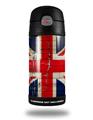 Skin Decal Wrap for Thermos Funtainer 12oz Bottle Painted Faded and Cracked Union Jack British Flag (BOTTLE NOT INCLUDED)