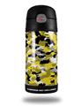 Skin Decal Wrap for Thermos Funtainer 12oz Bottle WraptorCamo Digital Camo Yellow (BOTTLE NOT INCLUDED)
