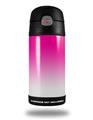 Skin Decal Wrap for Thermos Funtainer 12oz Bottle Smooth Fades White Hot Pink (BOTTLE NOT INCLUDED)