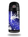 Skin Decal Wrap for Thermos Funtainer 12oz Bottle Halftone Splatter White Blue (BOTTLE NOT INCLUDED)