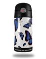 Skin Decal Wrap for Thermos Funtainer 12oz Bottle Butterflies Blue (BOTTLE NOT INCLUDED)