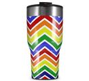 WraptorSkinz Skin Wrap compatible with 2017 and newer RTIC Tumblers 30oz Zig Zag Rainbow (TUMBLER NOT INCLUDED)