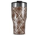 WraptorSkinz Skin Wrap compatible with 2017 and newer RTIC Tumblers 30oz Wavey Chocolate Brown (TUMBLER NOT INCLUDED)