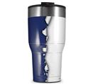 WraptorSkinz Skin Wrap compatible with 2017 and newer RTIC Tumblers 30oz Ripped Colors Blue White (TUMBLER NOT INCLUDED)