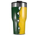 WraptorSkinz Skin Wrap compatible with 2017 and newer RTIC Tumblers 30oz Ripped Colors Green Yellow (TUMBLER NOT INCLUDED)