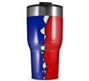 WraptorSkinz Skin Wrap compatible with 2017 and newer RTIC Tumblers 30oz Ripped Colors Blue Red (TUMBLER NOT INCLUDED)