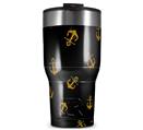 WraptorSkinz Skin Wrap compatible with 2017 and newer RTIC Tumblers 30oz Anchors Away Black (TUMBLER NOT INCLUDED)