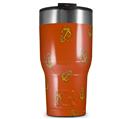 WraptorSkinz Skin Wrap compatible with 2017 and newer RTIC Tumblers 30oz Anchors Away Burnt Orange (TUMBLER NOT INCLUDED)