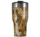 WraptorSkinz Skin Wrap compatible with 2017 and newer RTIC Tumblers 30oz HEX Mesh Camo 01 Orange (TUMBLER NOT INCLUDED)
